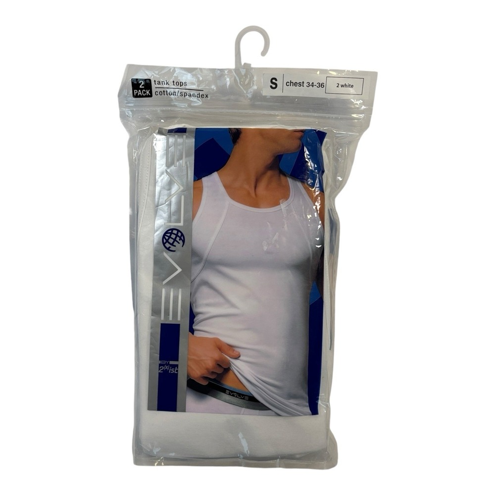 2xist Evolve  Cut Tank Top 2-Pack White Size Small